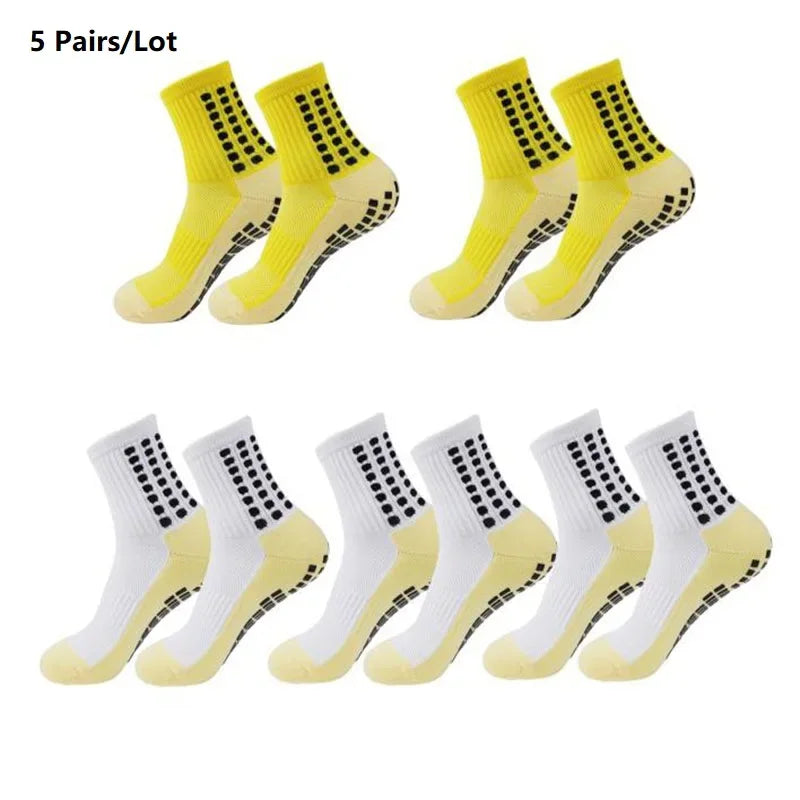 GIOIO Men Football Socks Non Slip Silicone Dots Mid Calf