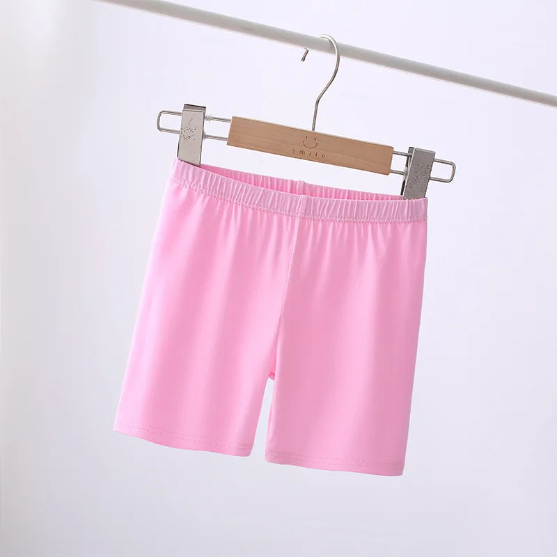 Girls Summer Solid Leggings Beach Shorts For Ages 2-12