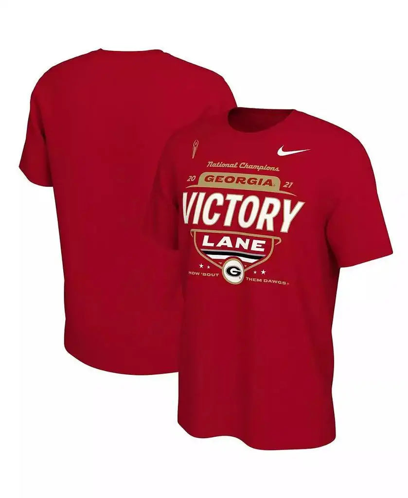 Nike | Men's Red Georgia Bulldogs College Football Playoff 2021 National Champions Locker Room T-shirt