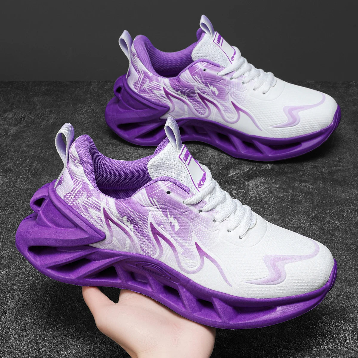 Unisex Breathable Mesh Running Shoes Lace Up Lightweight Sneakers