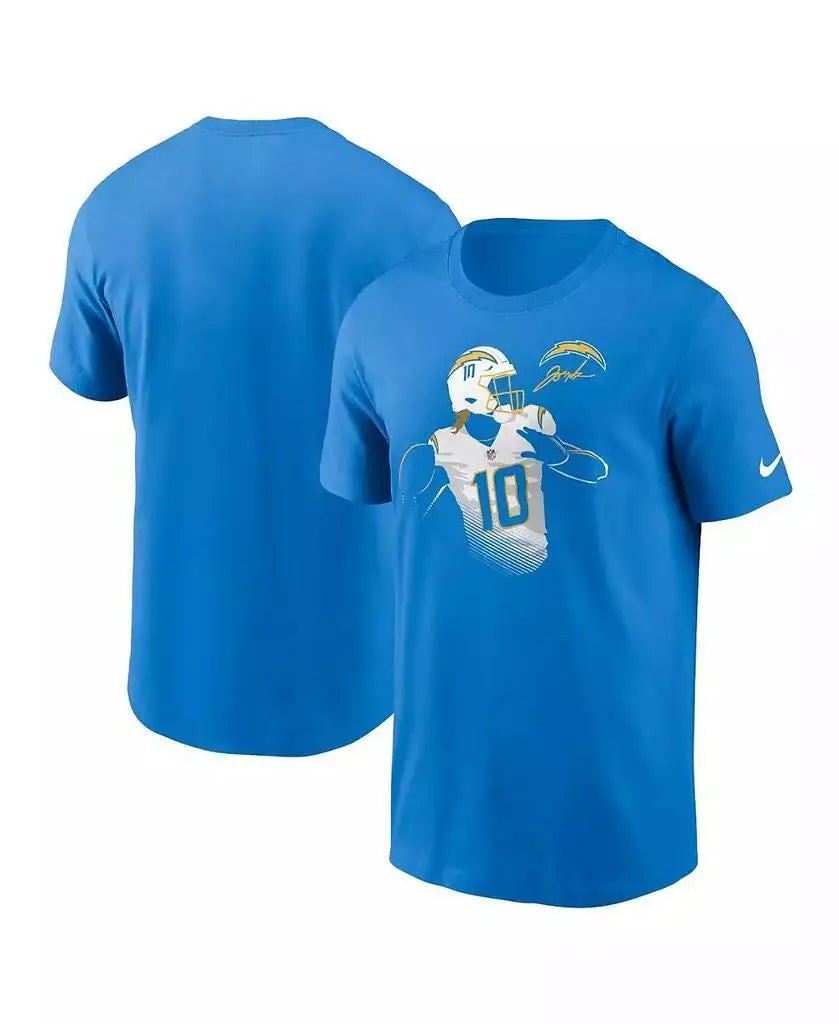 Nike | Men's Justin Herbert Powder Blue Los Angeles Chargers Player Graphic T-shirt