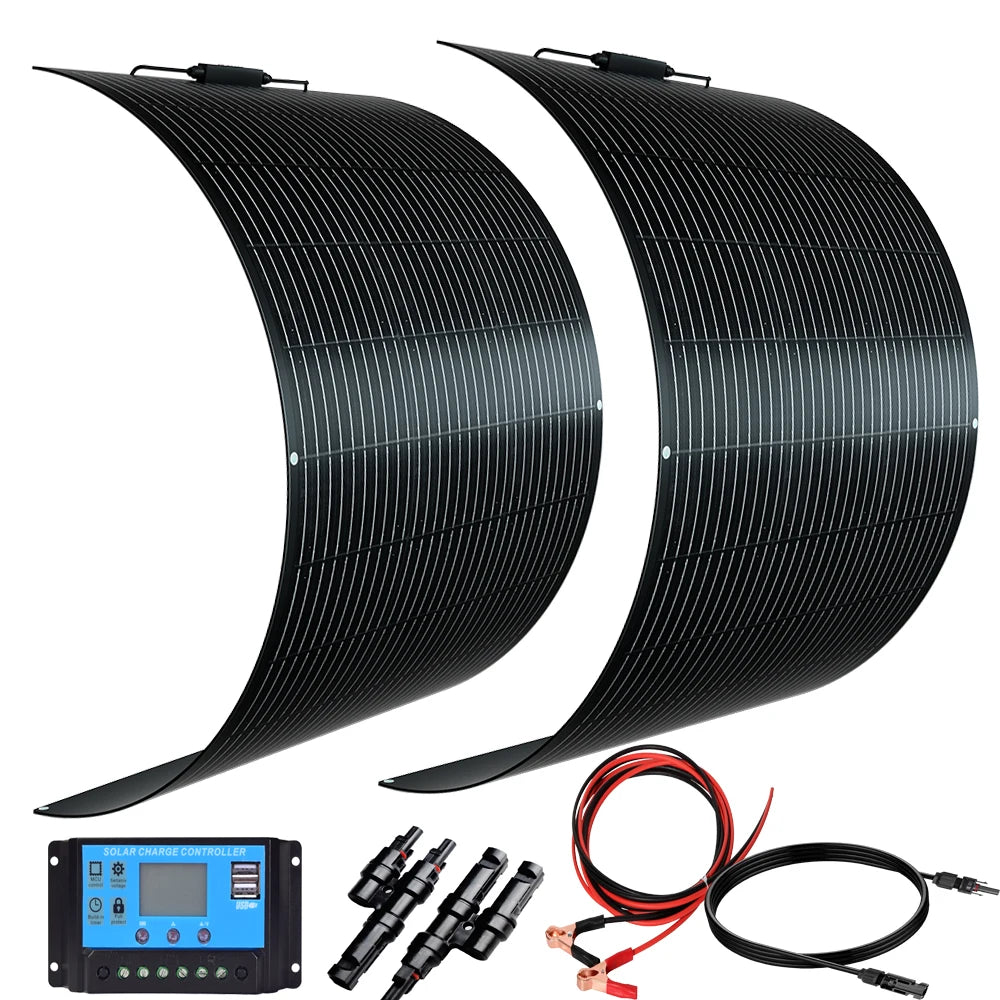 BOGUANG 240W Solar Panel System Kit With 2x120W Panels