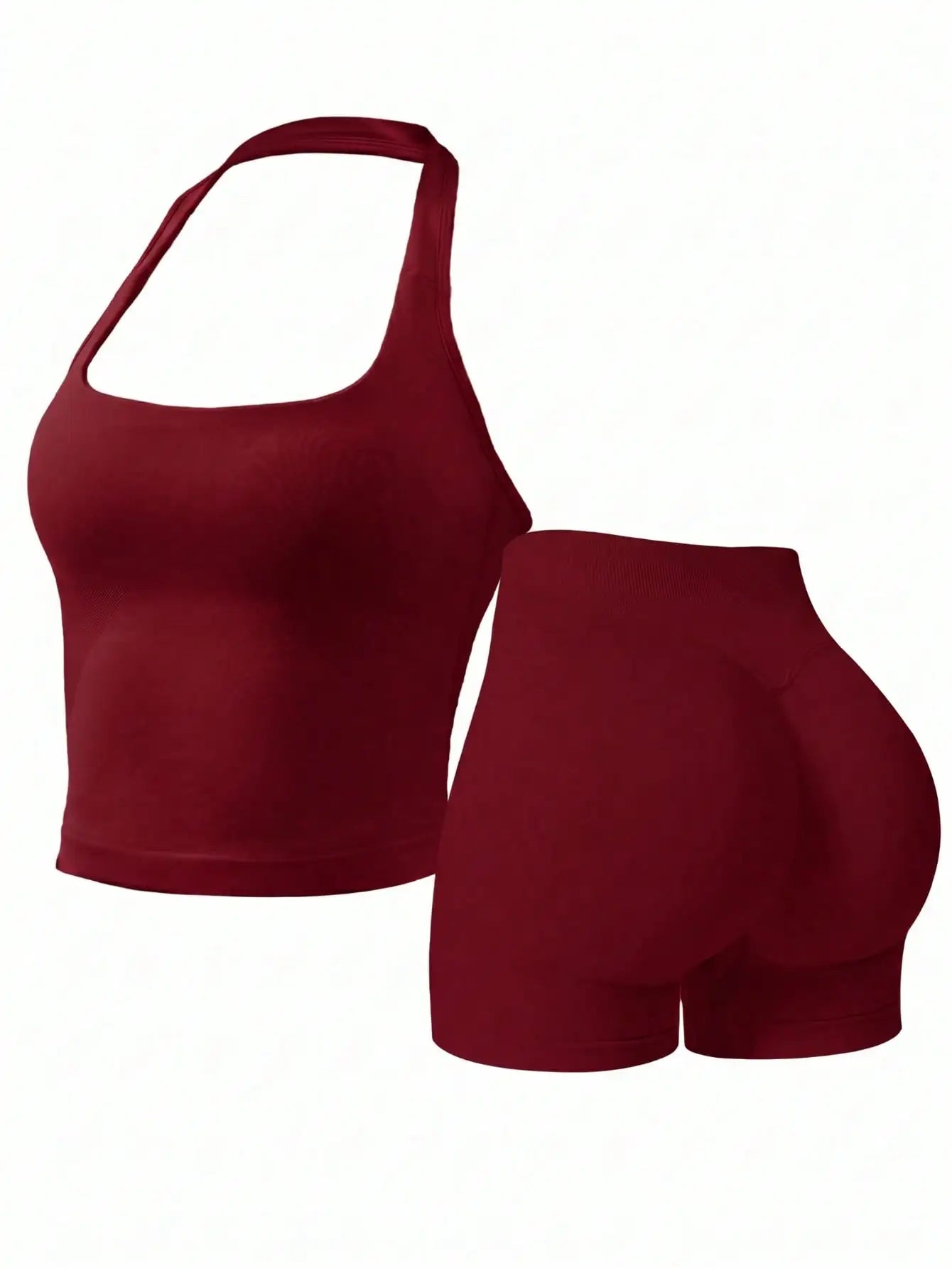 Women's Seamless Sports Set Lightweight Breathable Tank and Shorts