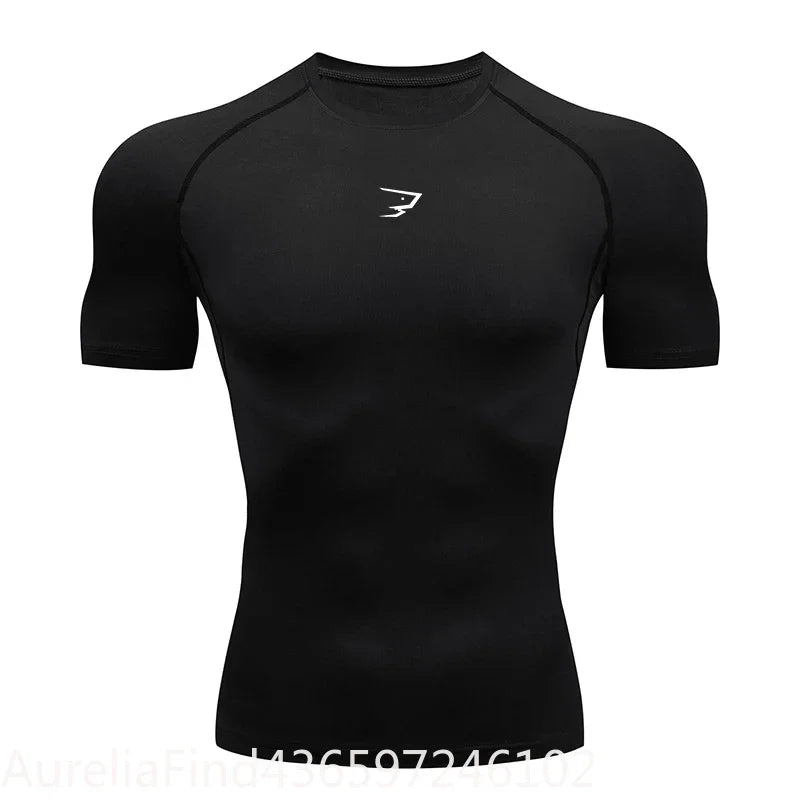 Short Sleeve Compression Shirt For Running Gym And Fitness Training