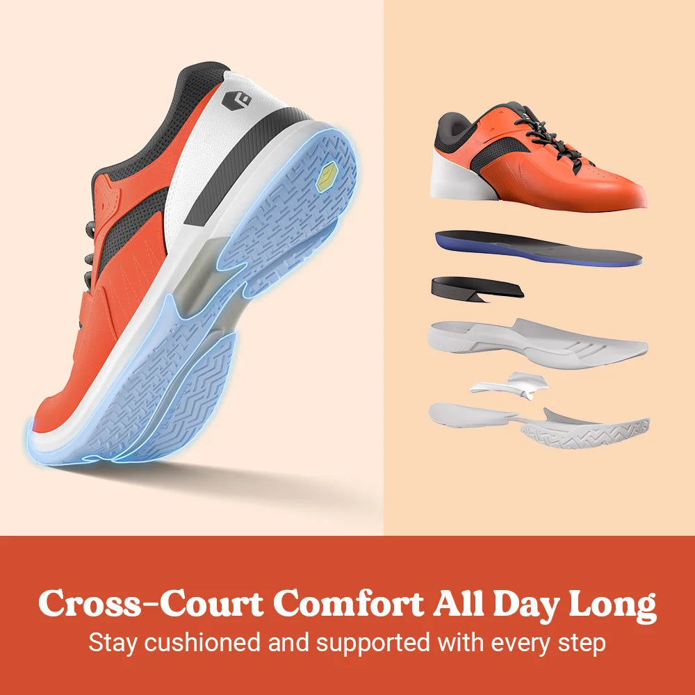 FitVille Mens Pickleball And Tennis Shoes With Arch Support