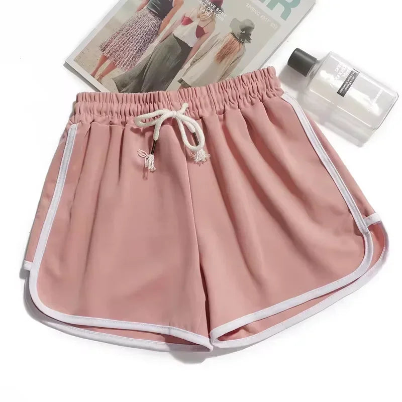 Striped Women's Korean Fashion Sports Shorts Casual Loose Fit