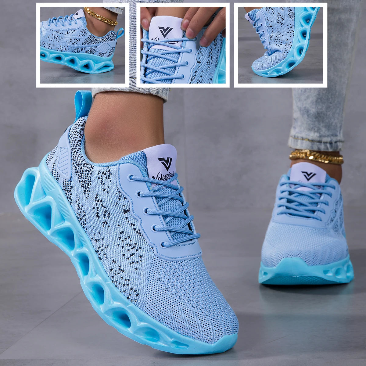 Unisex Lightweight Breathable Mesh Sneaker for Walking and Running