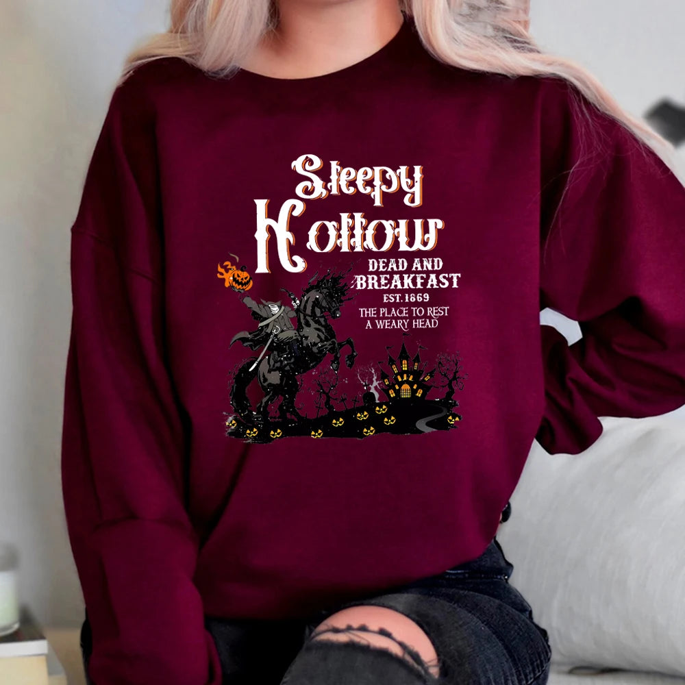 Biliannei Halloween Horror Headless Horseman Pullover Sweatshirt