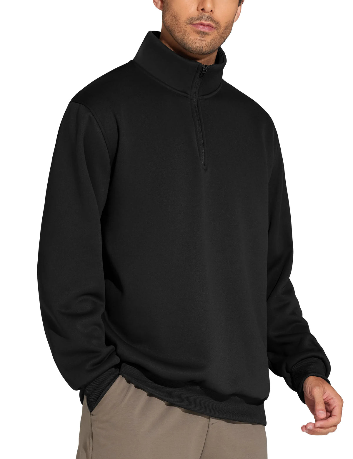 The Gym People Men Half Zip Fleece Workout Pullover Sweatshirt