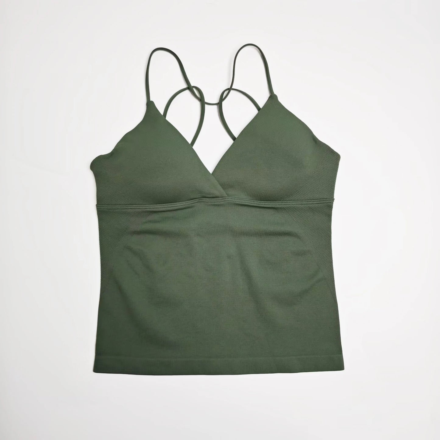 NCLAGEN Vision Twist Front Longline Seamless Yoga Tank Top