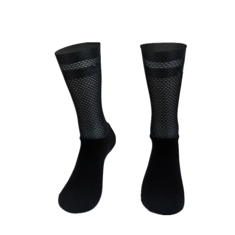 Aero New Team Pro Anti Socks Slip Silicone Cycling Socks Men Bicycle Sport Running Bike Socks Calcetines Ciclismo