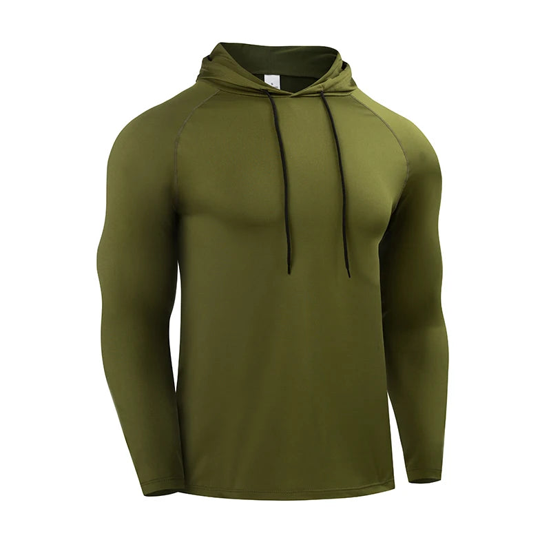 Women's Hooded Long Sleeve Running T Shirt Polyester Gym Activewear