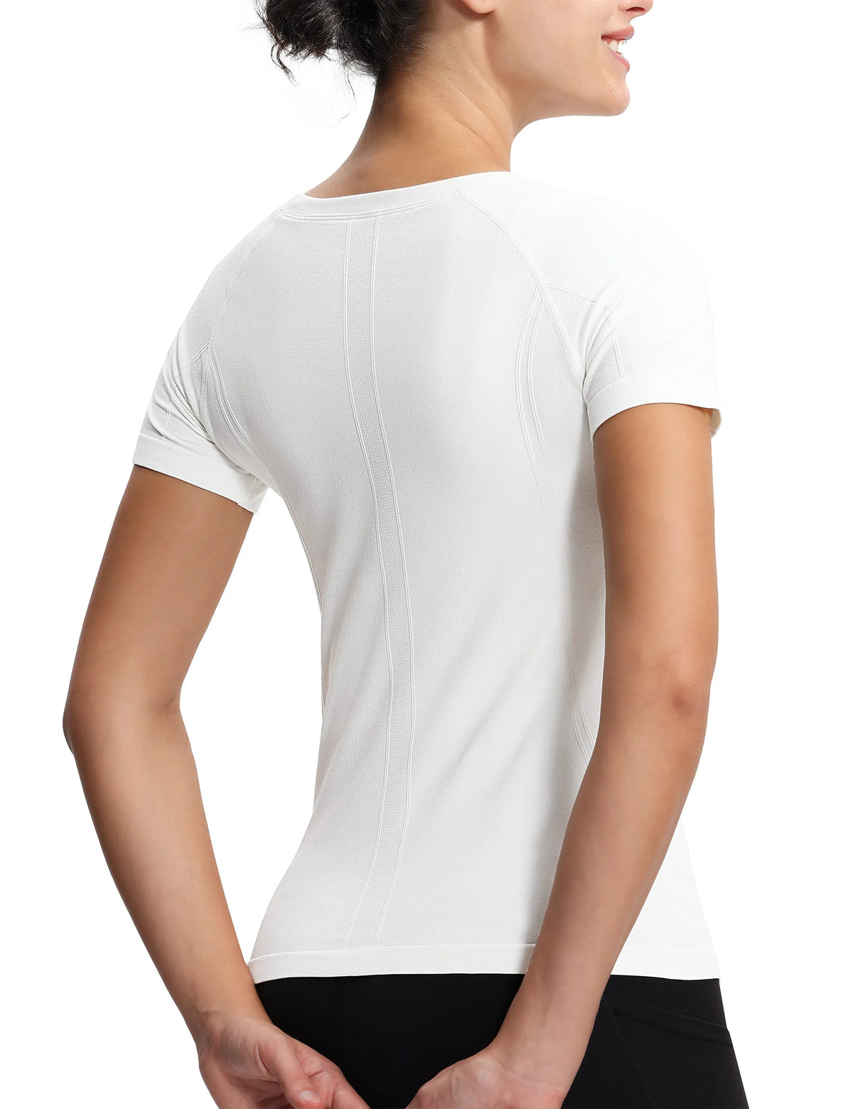 The Gym People Women Seamless Short Sleeve Workout Tee