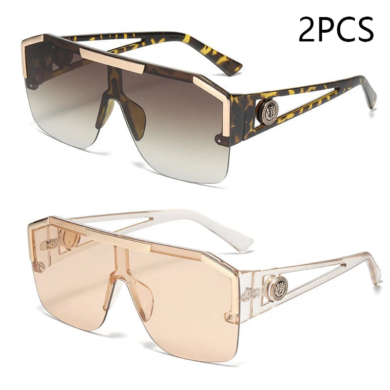Unisex Oversized Square Sunglasses Gradient UV400 Driving Eyewear