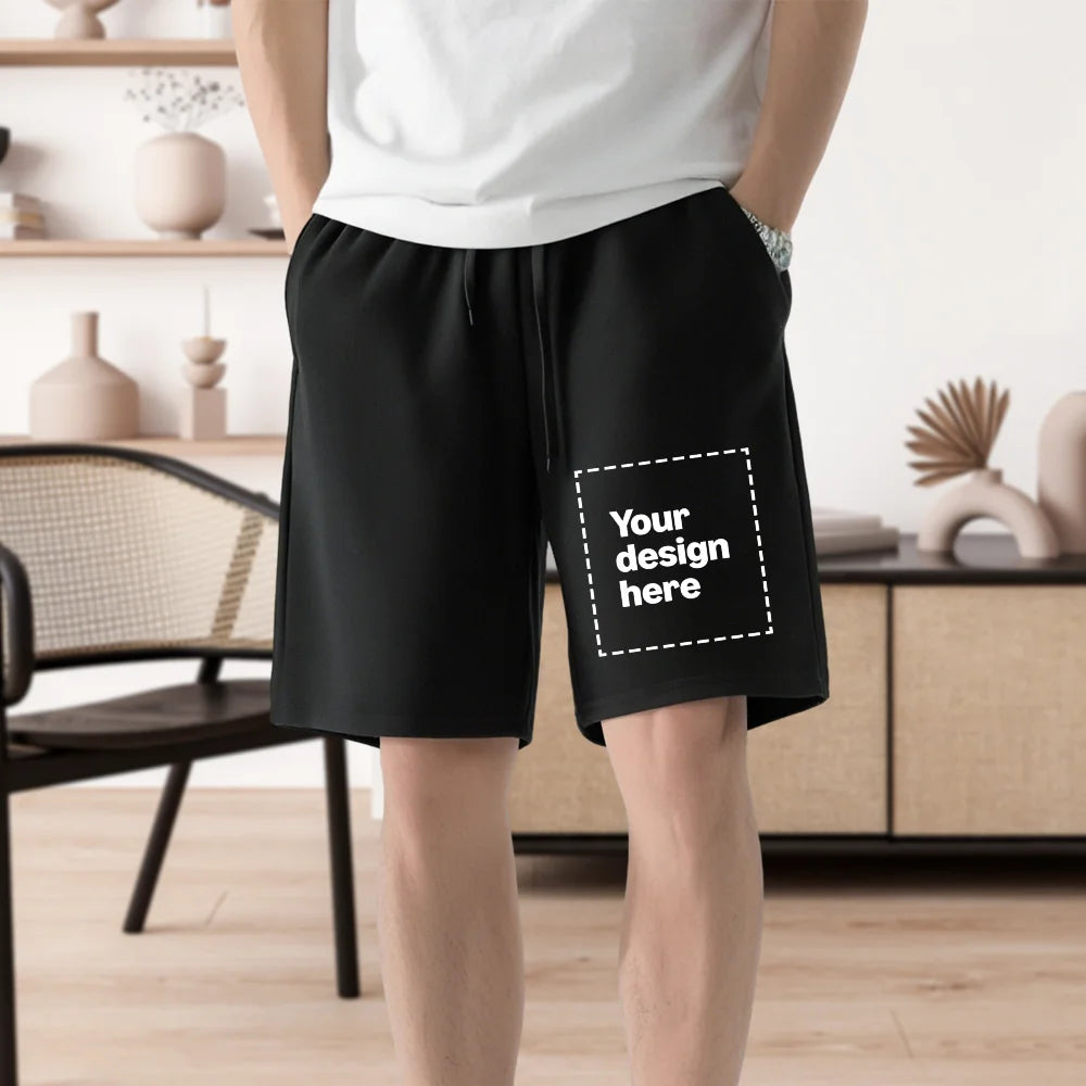 Custom Image Front Print Shorts For Men With Quick Dry