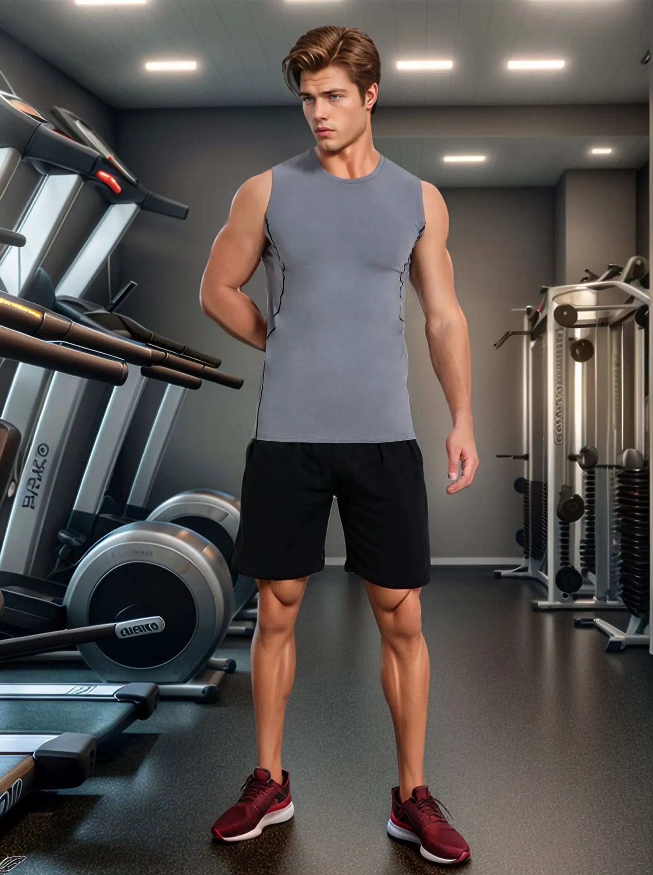 Men Compression Tank Top Quick Dry Moisture Wicking Breathable
