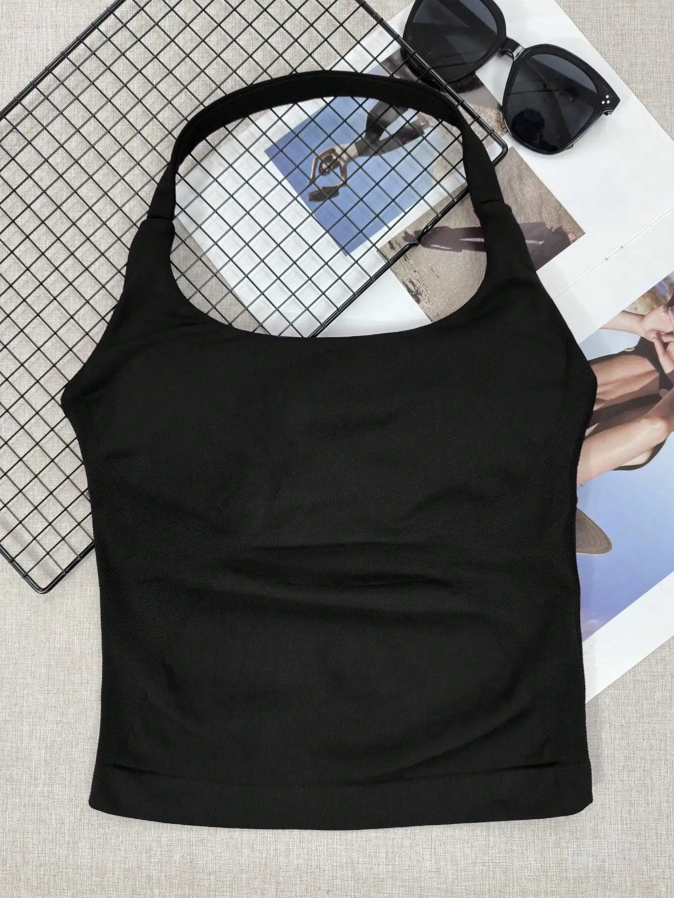 Women's Seamless Sports Tank Top With Removable Bra Pad