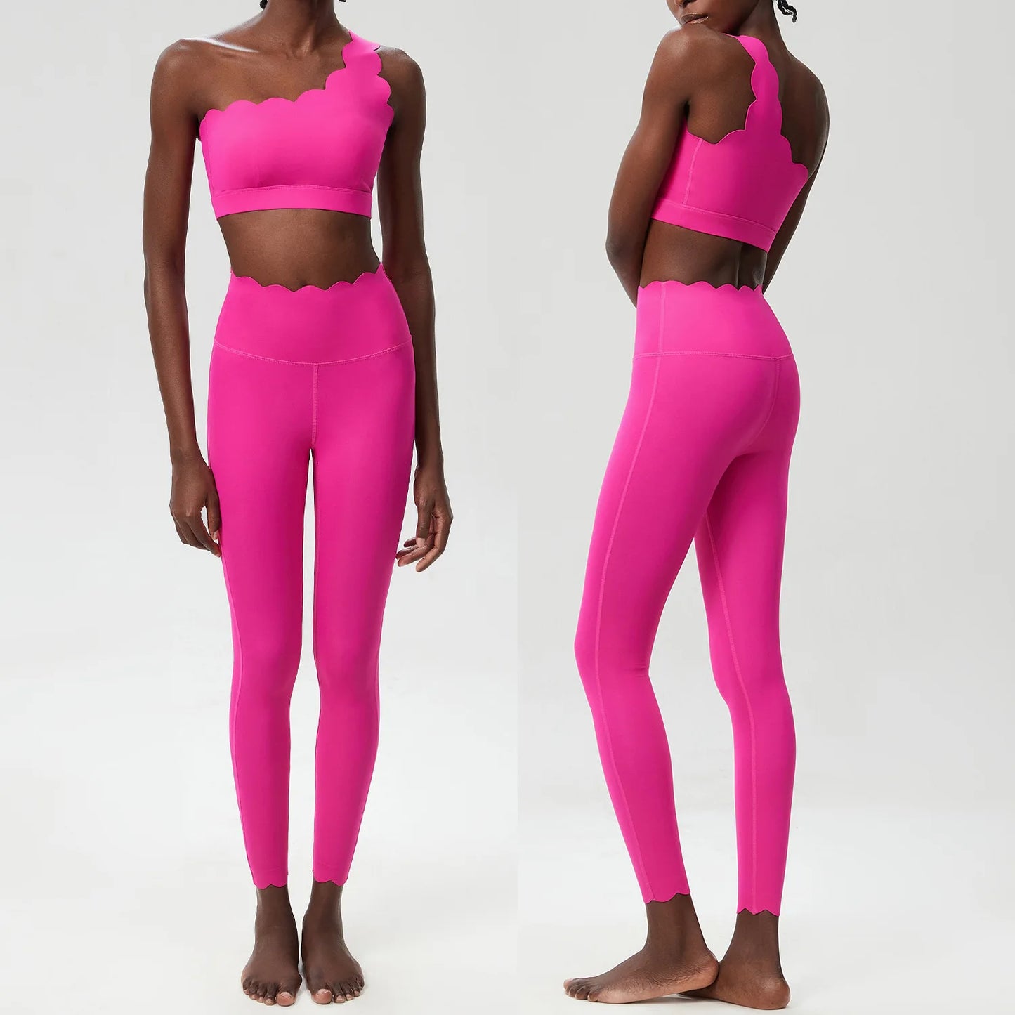 Womens Two Piece Fitness Yoga Set Quick Dry Breathable Sportswear