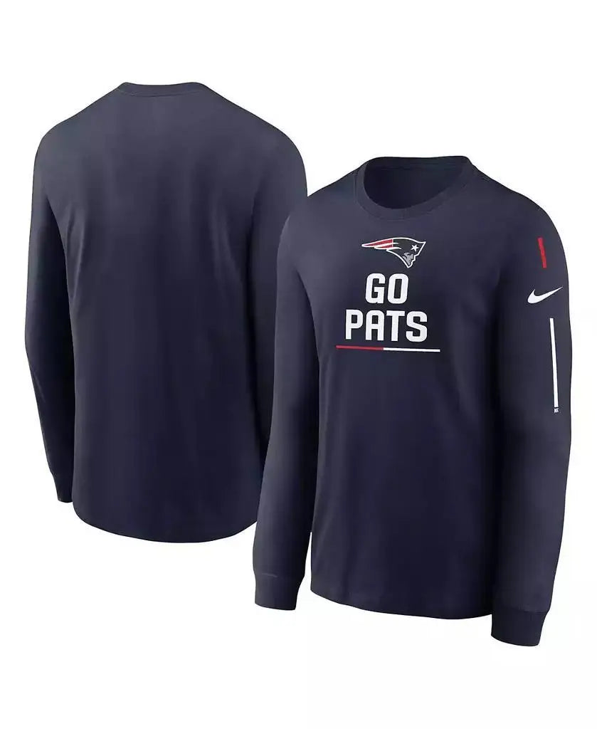 Nike | Men's Navy New England Patriots Team Slogan Long Sleeve T-shirt