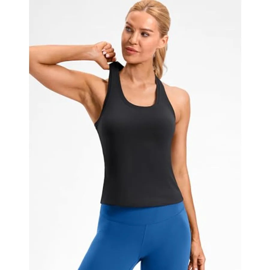 Santiny Womens Workout Tank Top Racerback For Yoga Gym Running