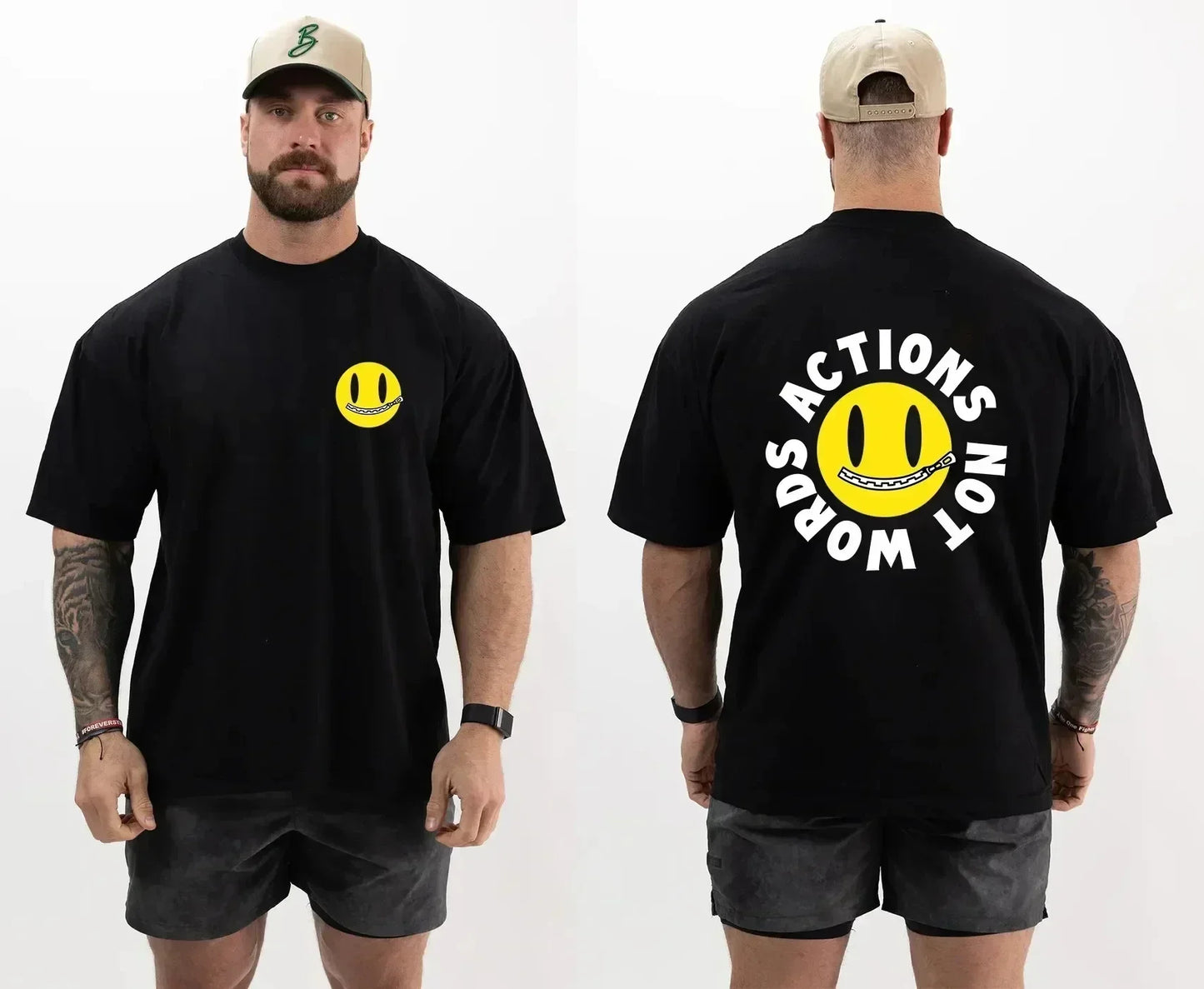 Men's Cotton Gym T Shirt Breathable Workout Tee For Fitness