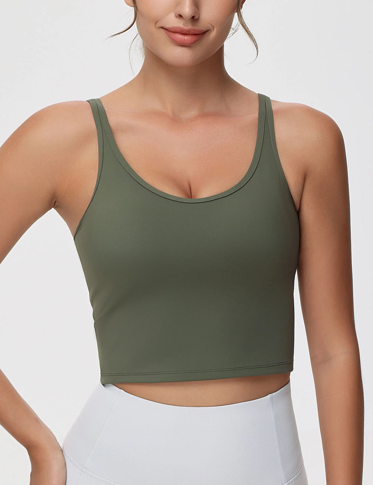 The Gym People Womens Wireless Padded Longline Yoga Sports Bra
