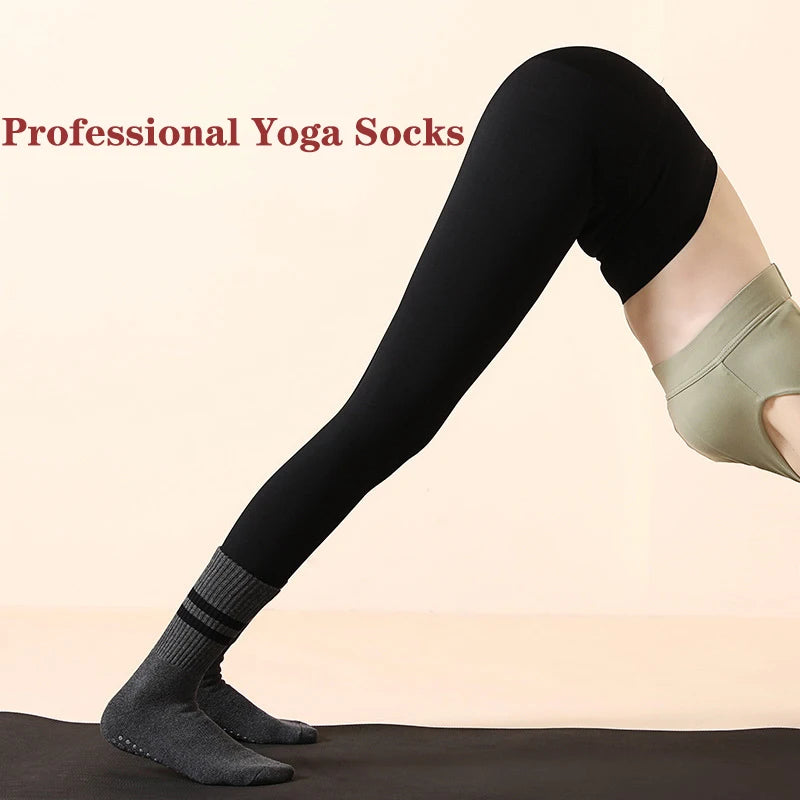 Non-Slip Cotton Yoga Socks With Grip For Pilates And Ballet