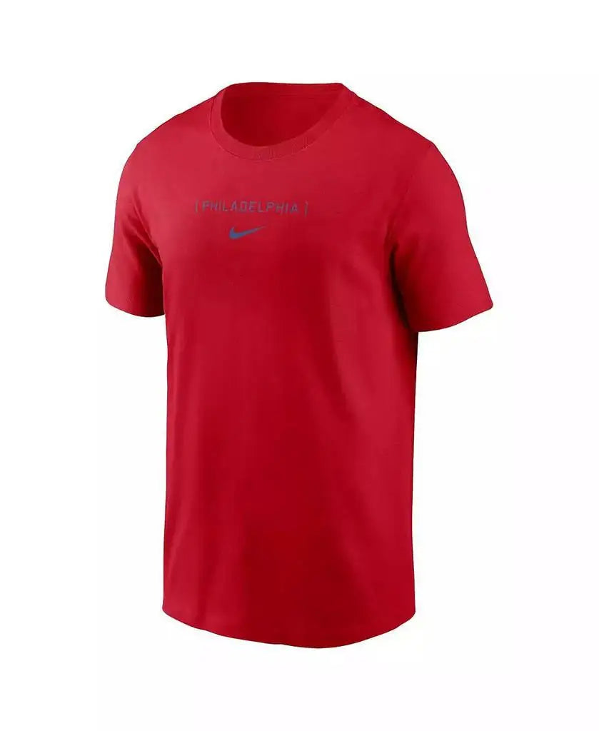 Nike Men's Phillies Large Logo Back Stack T Shirt Premium