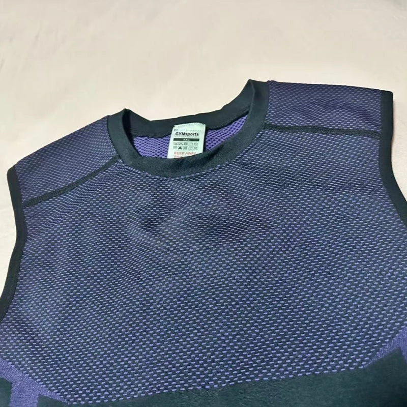Sansour Mens Summer Nylon Knit Tank Top Breathable Athletic Wear