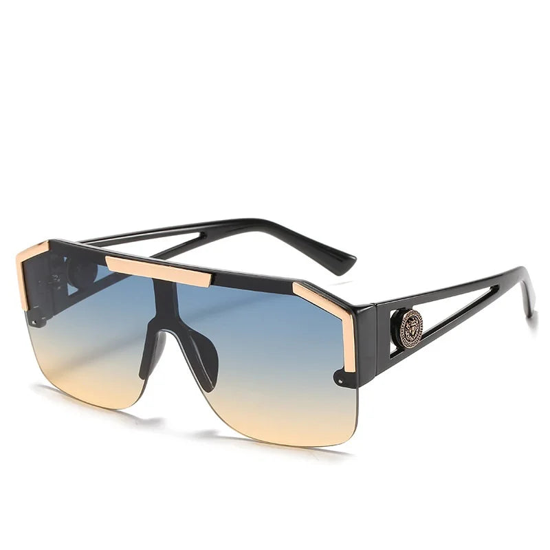Unisex Oversized Square Sunglasses Gradient UV400 Driving Eyewear