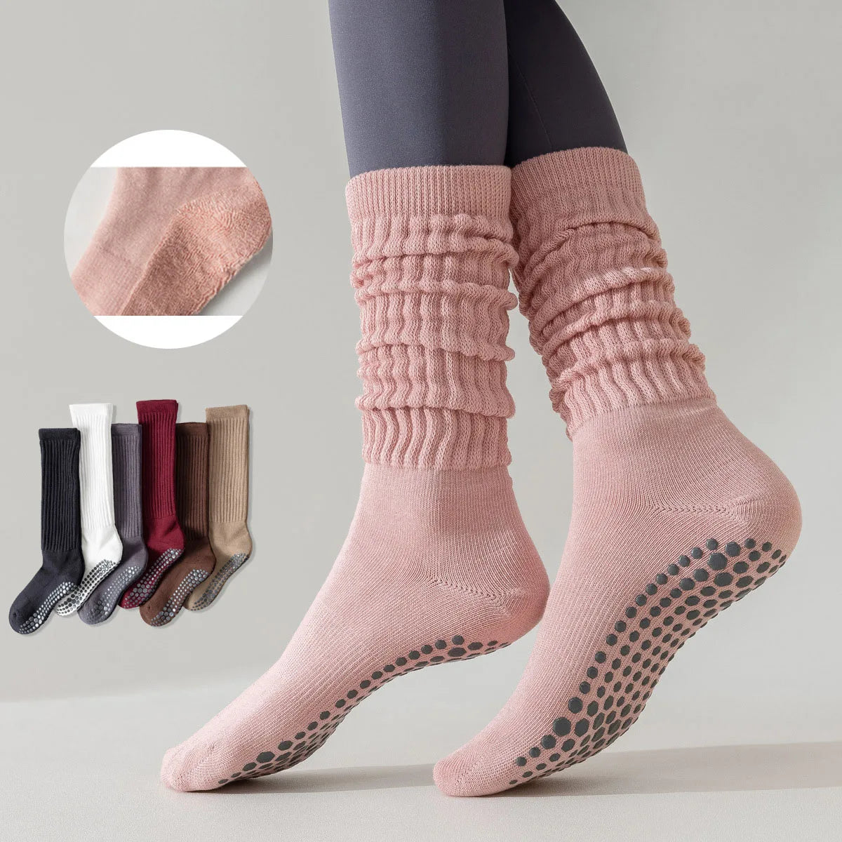 Womens Non Slip Grip Yoga Socks For Pilates And Fitness
