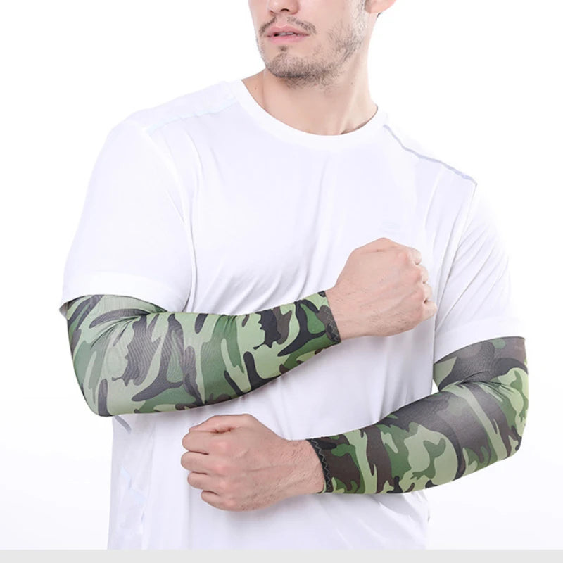 Unisex Cooling UV Arm Sleeves For Sports Running Fishing