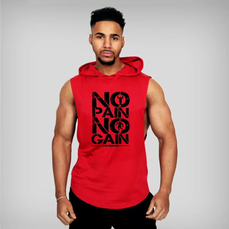 Womens Breathable Cotton Sleeveless Hoodie Tank Top For Gym