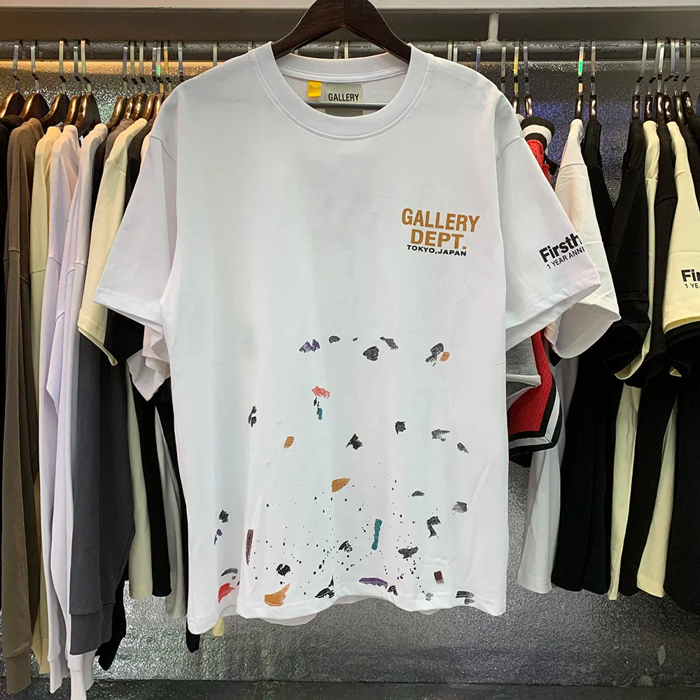 Vintage Washed Cotton Oversized Unisex Printed Streetwear Top