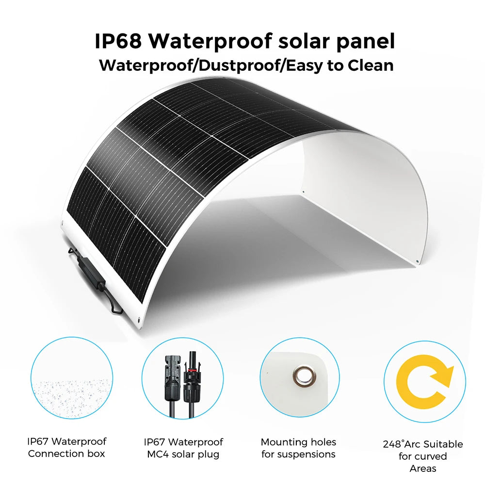 BOGUANG 240W Solar Panel System Kit With 2x120W Panels