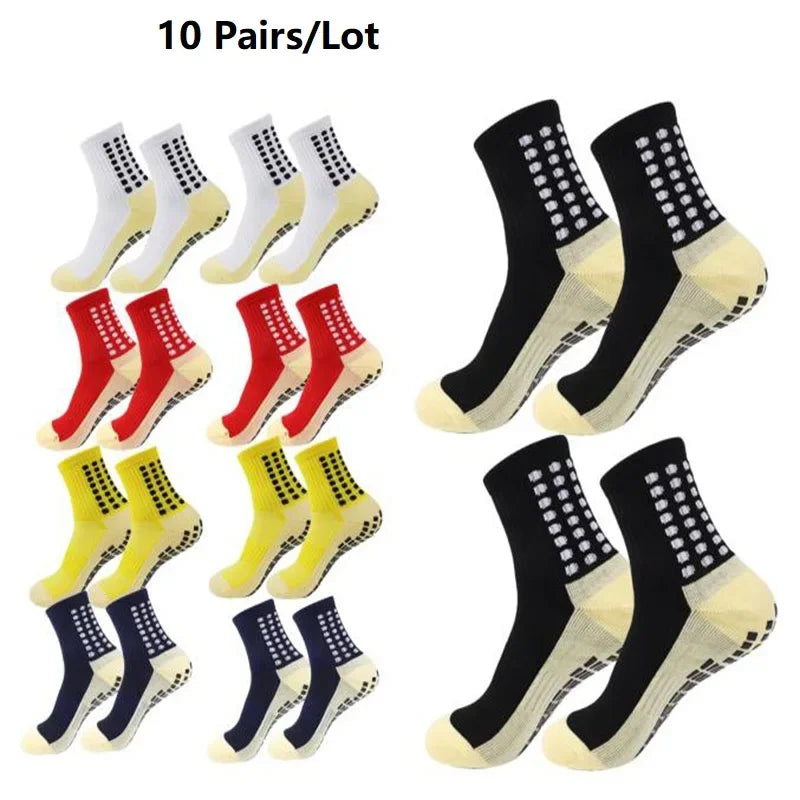 GIOIO Men Football Socks Non Slip Silicone Dots Mid Calf