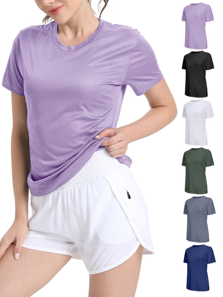 Women's Ultralight Quick-Dry Polyester Sport T-Shirt For Running And Gym