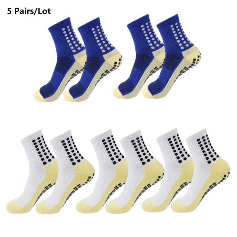 GIOIO Men Football Socks Non Slip Silicone Dots Mid Calf