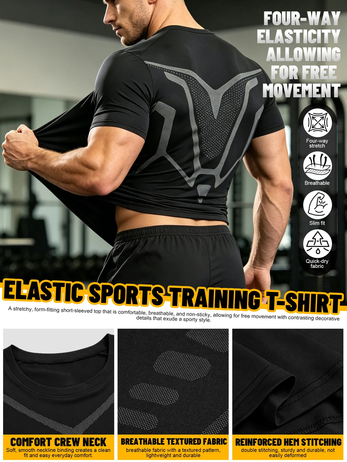 Active Men Four Piece Tracksuit With Hoodie Shirt Leggings