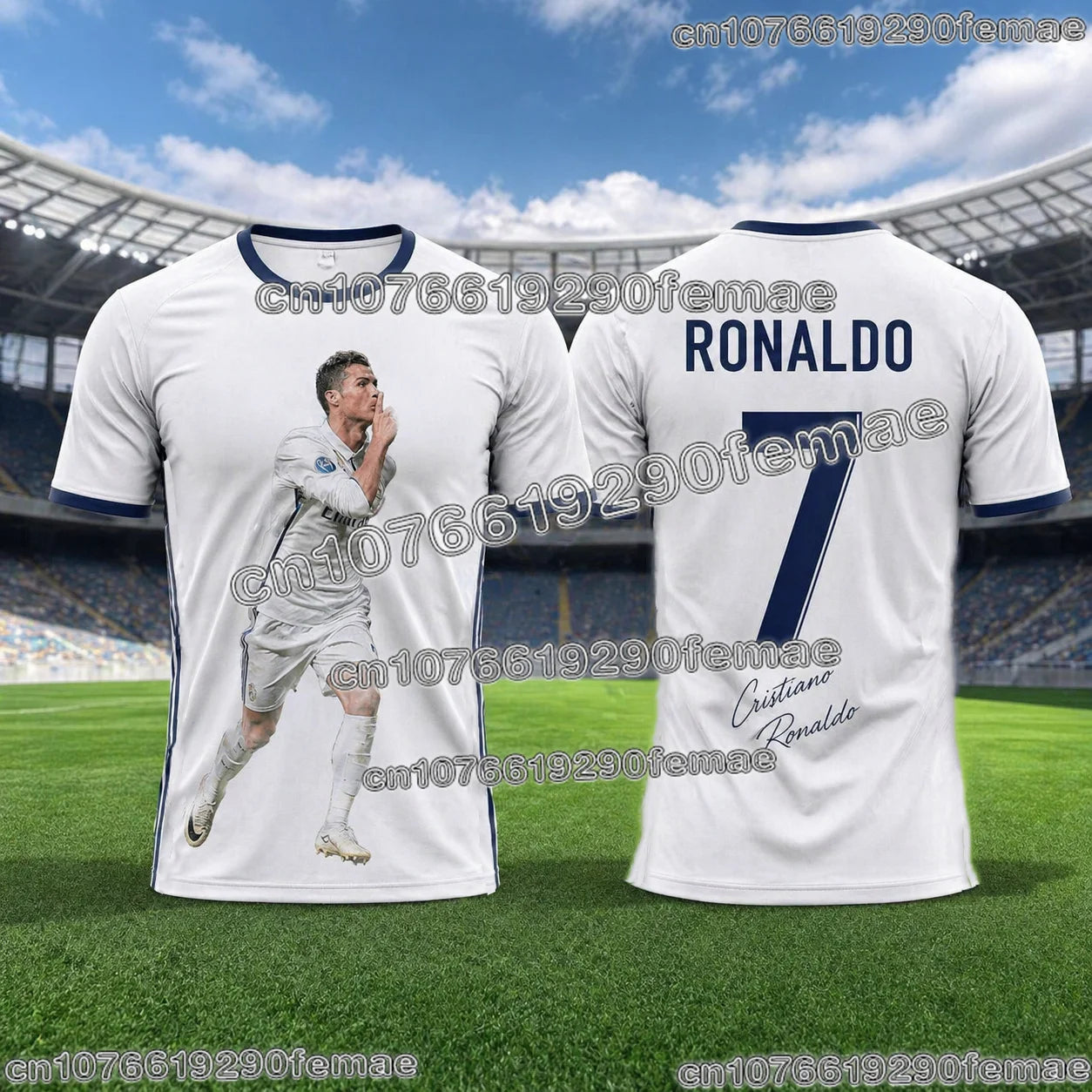 Ronaldo Jersey Football Training Shirt Breathable Fanwear