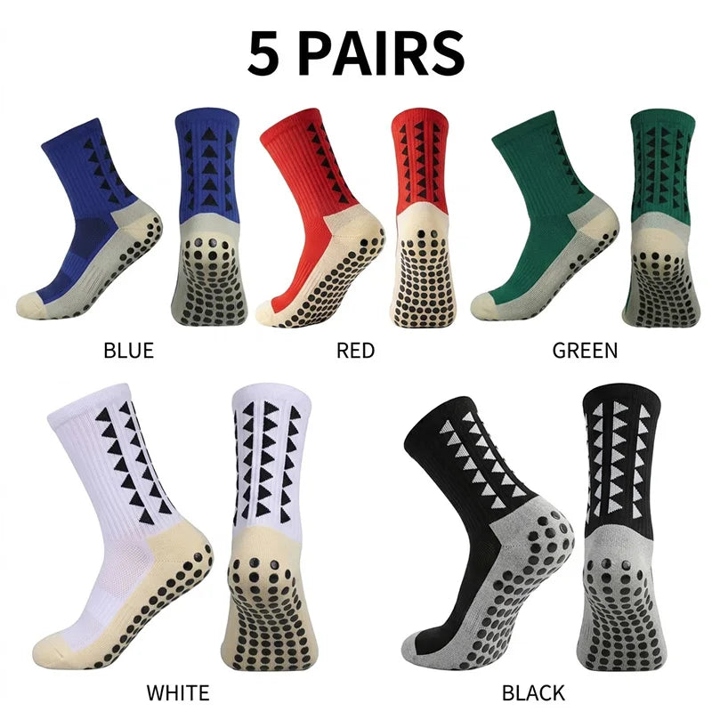 Anti Slip Football Grip Socks Cushioned Athletic Sports Training