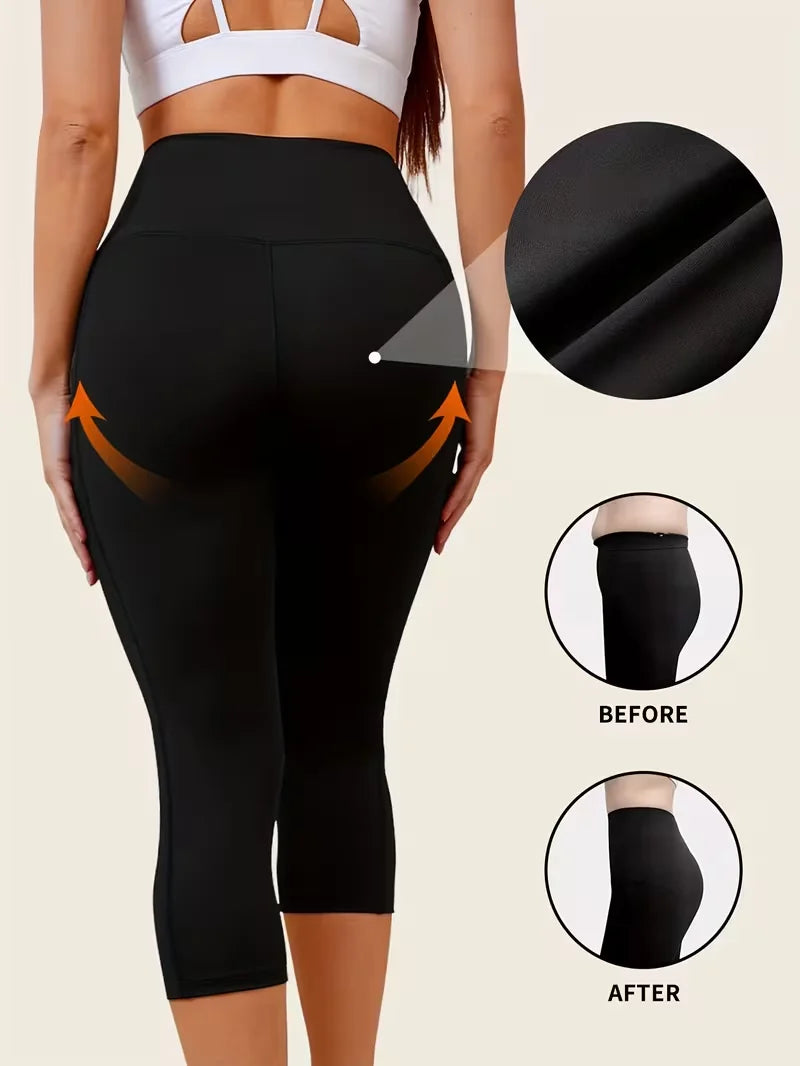 Ladies selling yoga leggings in spring and summer, moisture wicking and pocket storage design, suitable for sports and leisure