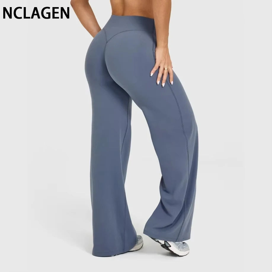 NCLAGEN SoftMotion Yoga Pants Women Mid-Waist Gym Leggings