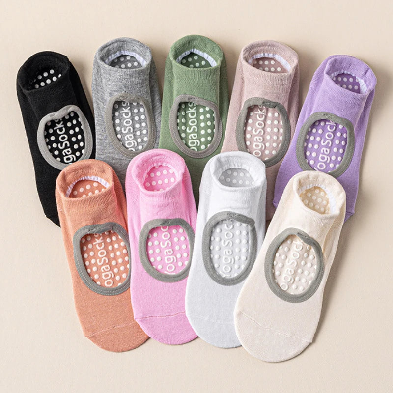 Non-Slip Yoga Pilates Socks With Silicone Grip Sweat-Absorbent Breathable