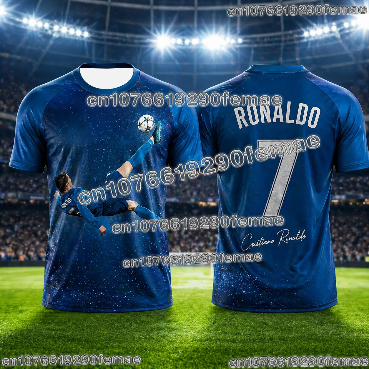 Ronaldo Jersey Football Training Shirt Breathable Fanwear