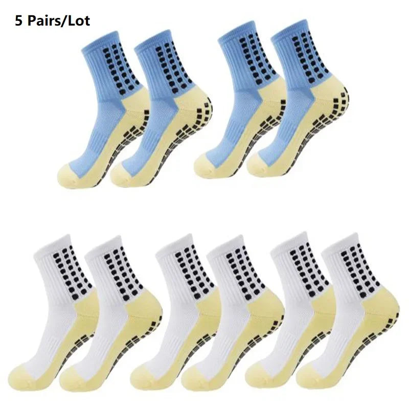 GIOIO Men Football Socks Non Slip Silicone Dots Mid Calf