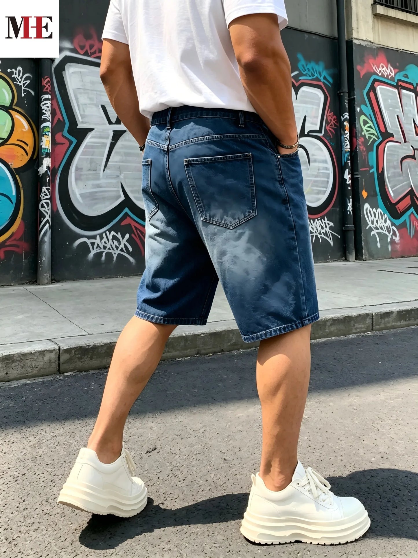 HME Men's Comfort Denim Shorts Durable Fabric And Relaxed Fit