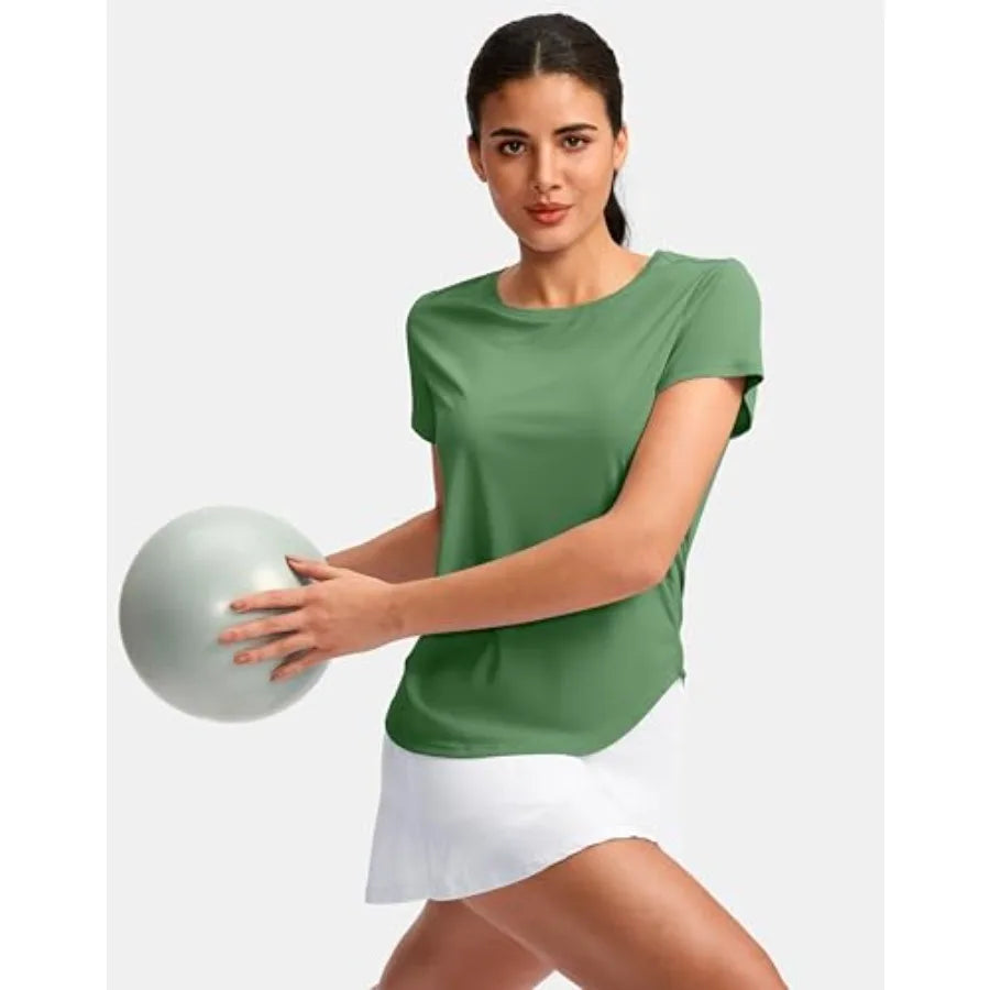 G Gradual Women's Lightweight Quick-Dry Workout Top For Yoga Running