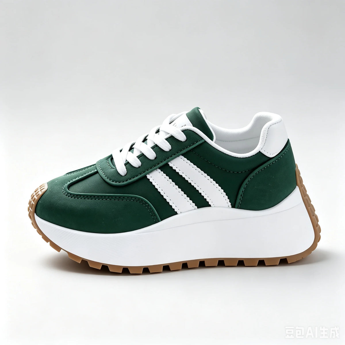 Women's Lace Up Platform Walking Sneakers Non Slip Rubber Sole