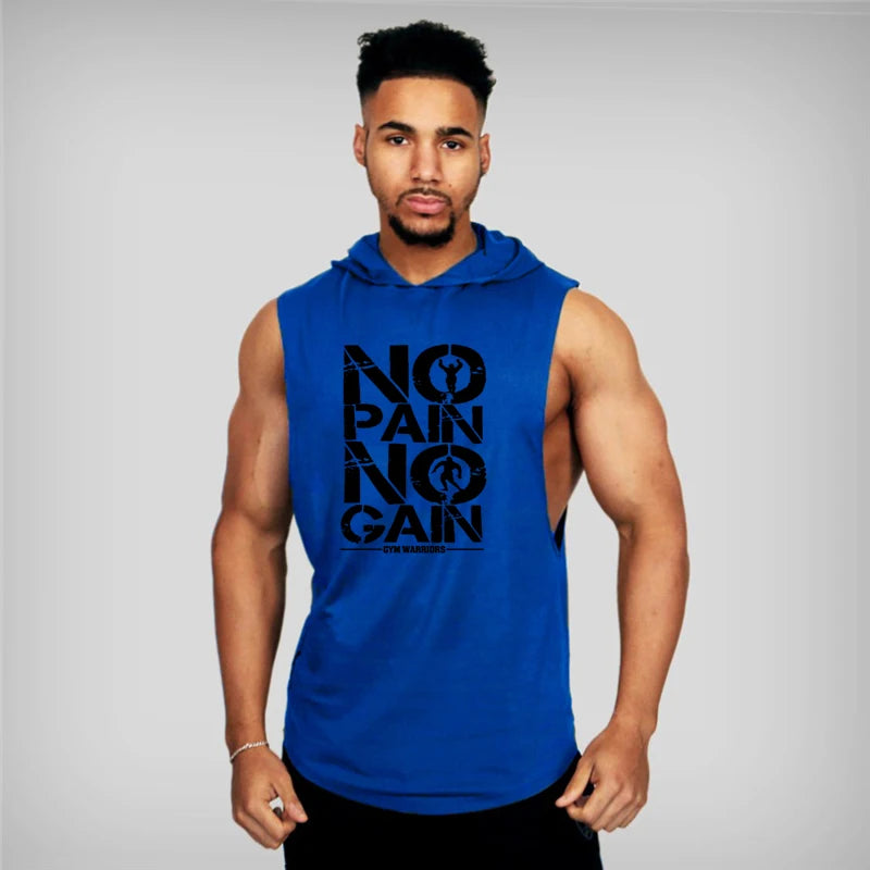 Womens Breathable Cotton Sleeveless Hoodie Tank Top For Gym